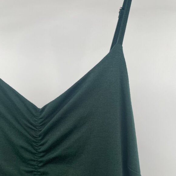 YATHON Womens Sundress Spaghetti Straps Ruched Green Size Medium NEW - Picture 4 of 9